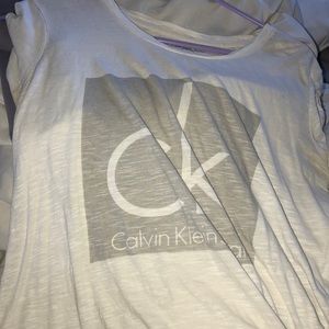 Grey and white calvin Klein jeans shirt